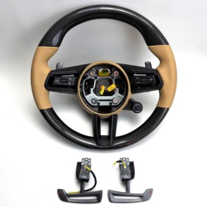 Volante de Fibra de Carbono para Porsche 718 911 991 992 GT2 GT3 GT4 Cayenne Macan Panamera, Plug and Play, OEM de Fábrica - Product Image 5