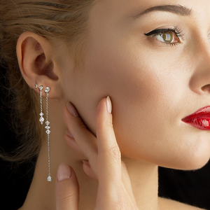 Boucles d'oreilles tendance CANNER en perles, plaquées or 18 carats, design géométrique taille princesse, pour femme, anniversaire - Product Image 6