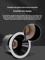 Projecteur COB anti-éblouissement de haute qualité, moderne, à spectre complet, pour éclairage mural et encastré au plafond, LED, pour entrepôt intérieur