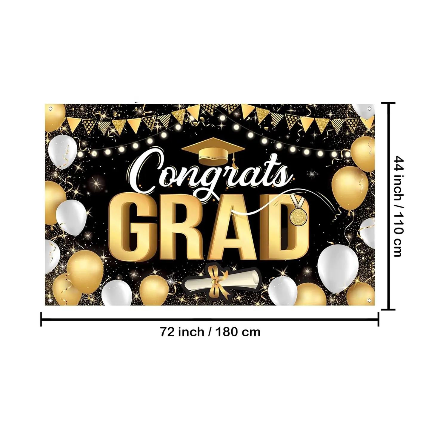 2024 mezuniyet dekorasyon Yard parti Congrats mezuniyet için fotoğraf arka fonu Banner Banner promosyon eğitim kullanımı için asılı