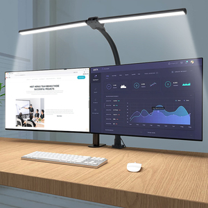 Nuevo Material metálico de gran tamaño, 24W de potencia, CA, lámpara de Clip de escritorio plegable de doble cabeza para oficina y hogar - Product Image 4