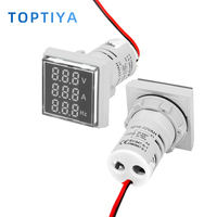 AD16-22VAH Medidor de Pantalla Cuadrada de 22 mm y 3 Dígitos para Indicador de Señal de Corriente, Voltaje y Frecuencia 0-100A