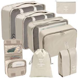 Promotion : Organisateur de valise léger et pliable avec fermeture éclair, ensemble de sacs de rangement pour bagages, cubes de voyage 8 pièces - Product Image 2