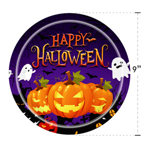 Halloween Party Supplies Paper Plates <b>Cups</b> Napkins Utensils <b>Set</b> For Halloween Celebration - Product Image 2