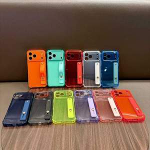 Étui transparent de couleur fluorescente avec support de doigt pour <span class=keywords><strong>iPhone</strong></span> <span class=keywords><strong>111</strong></span> 12 13 14 Plus 15 16 Pro Max 17 Air - Product Image 6