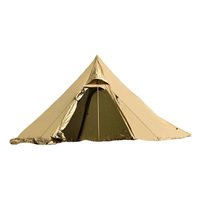 Tente pyramidale ultralégère de montagne en gros, quatre saisons, imperméable, avec poteaux en aluminium, abri de randonnée monocouche