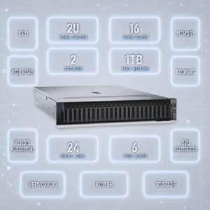 เซิร์ฟเวอร์แบบแร็ค R760xs R760 R760xa R760xd2 R750xs 2U SMB HDD DNS Mail Network Storage Hot Swap Ethernet * PowerEdge R760xs 2U แบบสองโซลูชัน - Product Image 4