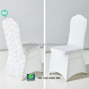 Wedding Dinner Decoration White Spandex Folding Chair Covers Banquet Event Chair Cover - Product Image 4