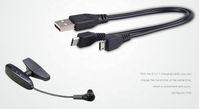 Microphone sans fil USB à condensateur dynamique pour saxophone - Utilisation professionnelle sur ordinateur de bureau, petit récepteur, suppression du bruit, design léger