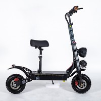 Trottinette Électrique Pliable pour Adultes EU 11 Pouces 5600W à Double Moteur avec Siège, Batterie au Lithium 20Ah, Autonomie 40-80km, Vitesse 65km/h