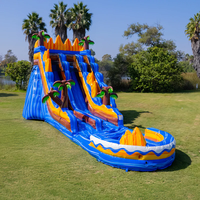 Toboggan aquatique gonflable Tropical Waves de 22 pieds, qualité commerciale, pour piscine