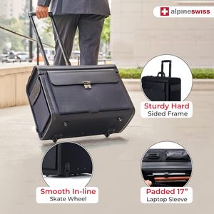 Bán buôn OEM 17 "máy tính xách tay vali trên bánh xe Attache luật sư trường hợp pháp kích thước bánh xe tổ chức Túi cán cặp - Product Image 6