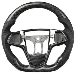 Volante Deportivo de Acero al Carbono en Forma de D <span class=keywords><strong>Cadillac</strong></span> con Costuras Rojas en Cuero y Botón de Claxon para Autos Clase C, Clase E, Clase G, CLS y GLE - Product Image 2