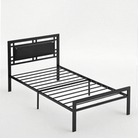 Cadre de lit en métal moderne de luxe, taille simple, facile à assembler, lit intelligent au design simple pour chambre à coucher ou hôtel, literie de beauté