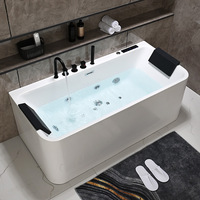 Bañeras independientes portátiles modernas Calefacción inteligente de temperatura constante Bañeras de masaje de hidromasaje de remojo Baño incluido