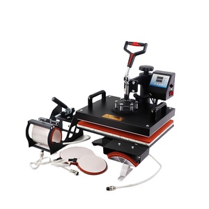 Máquina de prensa de calor 5 en 1 semiautomática con dos tipos de placas calentadoras para camisetas y prendas, 110V/220V, motor, usada, FC5IN1-M 5 en 1 C - Product Image 3