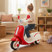 Mini moto électrique GEEN 6V pour enfants de 2 à 4 ans avec télécommande, fonctions musicales et lumineuses, jouet à enfourcher en plastique
