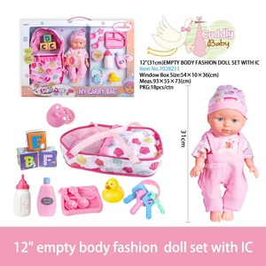 Ensemble réaliste de poupée Weeing de 12 pouces avec 6 sons IC, corps moulé par soufflage et yeux fixes pour l'apprentissage amusant des enfants - Product Image 2