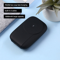 Chargeur de batterie externe magnétique 10000 mAh, charge rapide, batteries externes sans fil avec câbles
