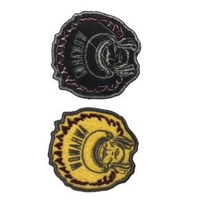 Customized Brand Clothing Woven <b>Badge</b> Decoration Overlock Edge Oval Fashion Embroidered Patch Label - Product Image 2