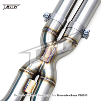 Échappement arrière Boska personnalisé en acier inoxydable poli Valvetronic pour Mercedes-Benz CLS550 W218 M278 4.7L V8 2010-2016 avec X-Pipe OEM