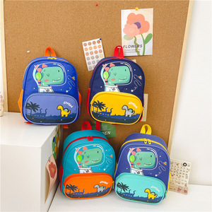 새로운 한국 스타일 작은 공룡 학생 가방 만화 귀여운 유치원 배낭 방수 나일론 소재 경량 - Product Image 1