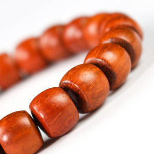 <b>Red</b> Sandalwood <b>Bracelet</b> 10x8mm Straight Cut Wooden Beads Unisex Jewelry Gift - Product Image 2