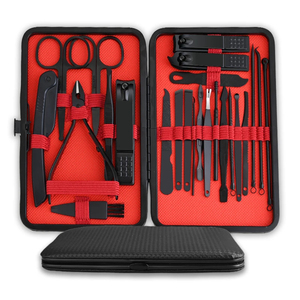 Chuyên Nghiệp 24 Pcs Làm Móng Tay Cắt Móng Tay Thiết Lập Thép Không Gỉ Móng Chân Kit Cắt Móng Tay Kéo Chải Chuốt Kit Với Trường Hợp Du Lịch - Product Image 1