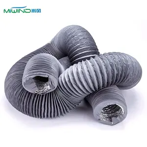 Feuille d'aluminium avec tuyau de ventilateur de conduit d'air flexible en PVC pour la ventilation intérieure