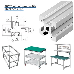 2020V 슬롯 유럽 표준 알루미늄 프로필/작업대 카트 프레임 알루미늄/3D 프린터 프로필 브래킷 - Product Image 1