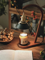 Lampe de fusion de cire enfichable en métal et en bois avec minuterie et veilleuse Installation de nettoyage de l'air