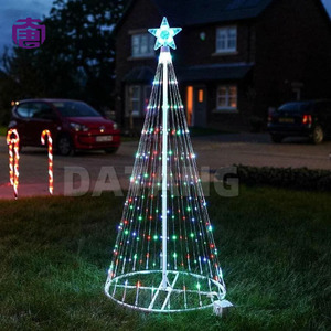 Giant Outdoor Metal Christmas <b>Tree</b> Sculpture <b>LED</b> Night <b>Light</b> Landscape Art Display - Product Image 4