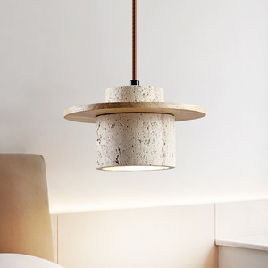 Japanese Wabi Sabi Style Pendant <b>Light</b> Round E27 LED Single Head For Bedroom <b>Dining</b> Room Hotel Guesthouse Cream Color - Product Image 3