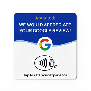 Impresión de Logotipo Personalizado, Etiqueta NFC de 100 mm y 25 mm, Tarjeta Acrílica NFC para Redes Sociales, Tarjeta NFC de PVC con Resina Epoxi Impermeable para Reseñas de Google - Product Image 1