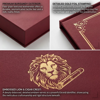 Boîte rigide de luxe personnalisée bordeaux avec fermeture magnétique, étui d'emballage en papier avec logo en feuille d'or premium pour cadeaux haut de gamme