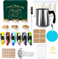 Kit de fabrication de bougies pour adultes, kit de fabrication de bougies en cire de soja pour débutants - Fournitures de fabrication de bougies DIY pour débutants, décoration intérieure