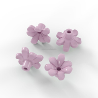 Bloques de Construcción Coloridos con Forma de Planta y Flor, con Barra y Orificio Pequeño para Pin, Accesorios de Construcción DIY, Plástico ABS, 1 kg, 32606