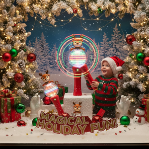Jouets promotionnels <span class=keywords><strong>de</strong></span> Noël : Boule transparente renne, baguette lumineuse rotative, bâton lumineux LED – Fournitures pour fêtes <span class=keywords><strong>de</strong></span> Noël et <span class=keywords><strong>de</strong></span> fin d'année pour enfants - Product Image 6