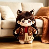 Peluche personnalisée Chat Fille, Jouet Mignon en Peluche, Poupée Anime pour Collection, Cadeau, OEM ODM, Peluche Chat Fille Personnalisée