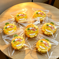 Anti-stress souple et anti-anxiété, en forme de tranche d'ananas, à presser, avec paillettes, pour la décompression