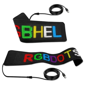 App Controle Auto Digitaal Letrero Programmeerbaar Led Raam Scrollen Led Display Flexibel Led Scherm Paneel Flexibele Led Auto Teken