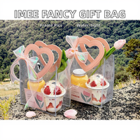 IMEE Transparent PVC Petit Cadeau En Plastique Sac De Transport pour Boulangerie Mariages Saint Valentin Anniversaires Cosmétiques-Design Fantaisie