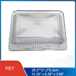 Contenedores de Alimentos Transparentes de Plástico con Tapa Abatible de 10.35\" X 8.35\" X 3.66\" <span class=keywords><strong>para</strong></span> Ensaladas, <span class=keywords><strong>Pasta</strong></span>, Sándwiches, Contenedores <span class=keywords><strong>para</strong></span> <span class=keywords><strong>Llevar</strong></span> - Product Image 2