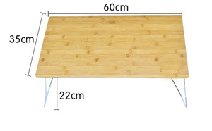 Wholesale Bamboo Camping Picnic <strong>Table</strong> Foldable Camping Gear Small Bamboo <strong>Low</strong> <strong>Table</strong> With Steel Leg - Product Image 2