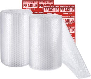 Rouleau de <span class=keywords><strong>papier</strong></span> d'emballage en nid d'abeille Alternative durable au rouleau à bulles <span class=keywords><strong>pour</strong></span> le déplacement/expédition/rouleau d'emballage avec 20 autocollants fragiles - Product Image 4