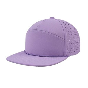 Casquette de camionneur BSCI personnalisée avec logo, imperméable, respirante, à 5 panneaux perforés, avec patch en caoutchouc, pour hommes, surfistes, sports de plein air - Product Image 4