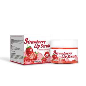 Gommage pour les lèvres à la fraise 30g OEM Étiquette privée Sucre Aloe Exfolier Hydrater Gonfler Vegan - Product Image 1