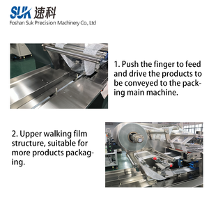 Machine d'emballage automatique à oreiller horizontal à bon prix pour sacs de boulangerie Type de film d'emballage alimentaire en rouleau <span class=keywords><strong>danois</strong></span> pour pain burger - Product Image 3