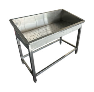 Victory กระดานระบายน้ำในครัวแบบแยกน้ำเกลือสแตนเลสพร้อมช่องระบายน้ำสำหรับโรงแรมและร้านอาหาร - Product Image 2