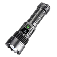 Lampe torche de patrouille P90 haute puissance, zoom puissant, haute luminosité, lanterne rechargeable, lampe de poche tactique LED pour le camping et la randonnée en plein air